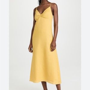 Scotch and Soda - Midi linen slip dress in Yellow - size S